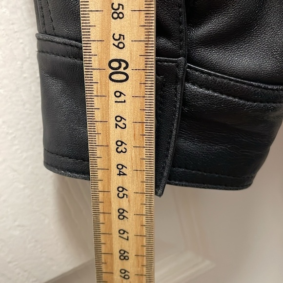 Longchamp Black Leather Bomber Jacket - Picture 10 of 12